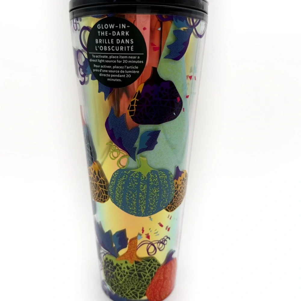 Starbucks Glow in the Dark UFO Tumbler Fall Travel Cup Venti Pumpkins Alien Gift